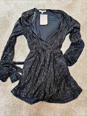 Honey and Lemon Clothing Rose All Day - Sequin Romper Sequin Romper in Black